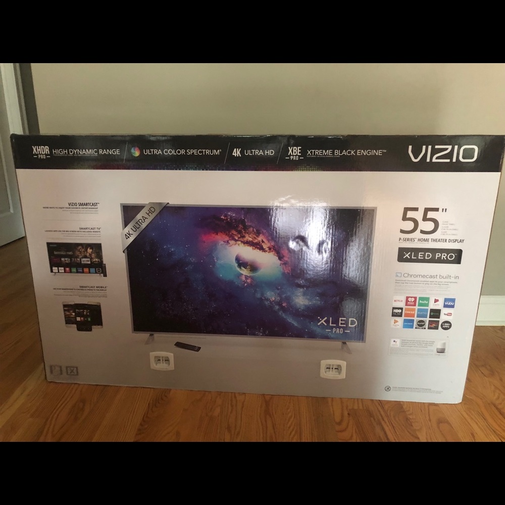 Vizio 55” Class LED. Smart- 4K UHD with HDR.